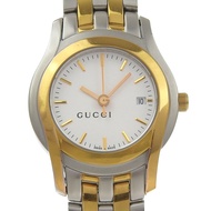 นาฬิกา Gucci GUCCI 5500L สแตนเลสสตีลชุบทอง ระบบควอตซ์ หน้าปัดสีขาว สำหรับผู้หญิง [มือสอง]