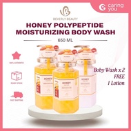 🍯Beverly Beauty Gentle Body Wash/Pencuci Badan/蓓尔俪多肽沐浴露 650ml - Honey Madu 蜂蜜🍯 Buy 2 FREE 1 Body Lot