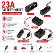 23A A23 12V Battery Holder Case Pin/1S/2S Wire Wire+Switch Plastic Battery Box