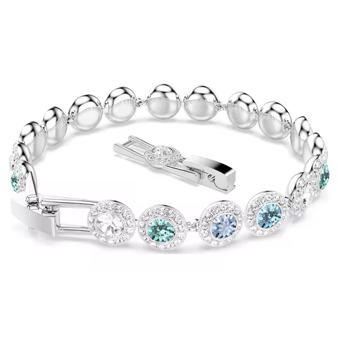 Silver Gold Color Angelic Pave Bracelet for Women Wedding Friends Party Bangles Genuine Crystals fro