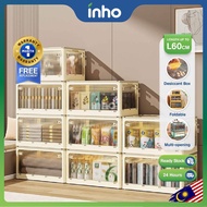 INHO L45-60cm (36-84 Litre) Large Portable Transparent Foldable Household Storage Cabinet Box