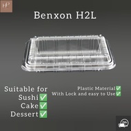 (Ready Stock) OPS H2L BENXON Plastic Tray with Lock Disposable plastic food box from Bekas Bakery 50