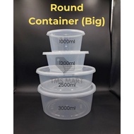 (30/50Pcs) R1000/1200/2500/3000 BIG Round Container PP Large/Disposable Plastic Food Container