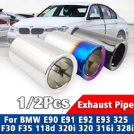 Stainless Steel Exhaust Pipe Muffler Tailpipe Muffler Tip Styling For BMW E90 E91 E92 E93 325 F30 F3