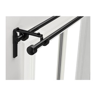 Double Curtain Rail Small Rod 210-385Cm Curtain Rod+Encap+Bracket