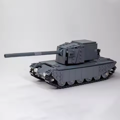 FV4005 WW2 Military Tanks Model MOC Building Bricks War Equipment Modular Technology Gifts Holiday A