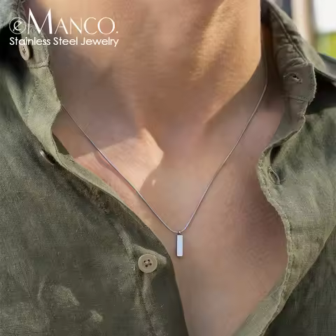 EManco White Gold Stainless Steel Collarbone Chain Simple Fashion New 1MM Square Chain Necklace Does
