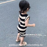 Baby Girl Dress Kids Stripe Dress Knit Long Dress Black and White Stripe Tight Dress Dress Baby Gi r
