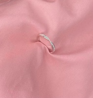 Harmony 線戒 戒指/ 925純銀鍍18K白金/ 方晶鋯石