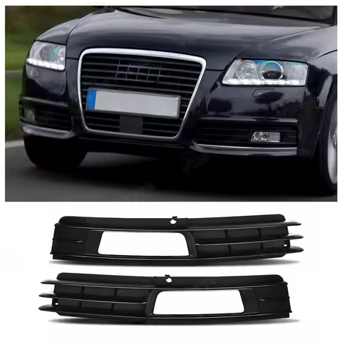 Front Bumper Fog Light Grille Cover Frame For Audi A6 C6 4F Sedan Avant 2008 2009 2010 2011 4F080768