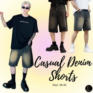 UNISEX PLUS SIZE SHORTS DENIM SIZE 28-42 CASUAL DENIM SHORTS KOREAN STYLE SHORTS 74