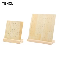 [TENOL] Wooden Display Stand for Pegboard, Retail Stand, Jewelry Holder, Necklace Holder for Shop Wi