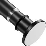 Small Shower Curtain Rod 18-32 In Black Short Shower Rod Non-Slip Adjustable Spring Tension Rod-No D