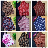 READY-MADE BLOUSE - AJRAKH PRINT 100% PURE COTTON BOATNECK