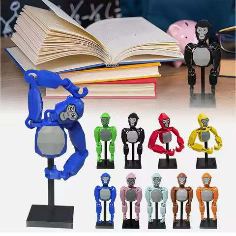 Gorilla Tag Flexy Fidget Figurine Monkey 3d Printed Movable Joints Dolls Cartoon Animal Toys Home De