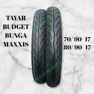 Tayar Budget Bunga Maxxis Tubeless 70/90-17, 80/90-17