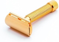 Rex Supply Co. Envoy Safety Razor 3‑Piece DE Razor | 24K Gold Plated | Marine‑Grade Stainless Steel 