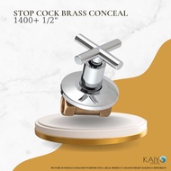 Stop Cock ISANO Handle Stop Cock | Concealed Black Series 1400+ 1/2" | Bathroom Shower Stop Cock