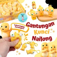 GANTUNGAN Nailong Keychain Mini Squishy Nailong Toy Cute Anti Stress Squeeze Doll/Nailong Keychain/N