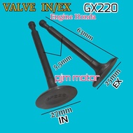 MESIN Gx220 Valve in ex oil fire Valve engine drive 7.5Hp Gx 220