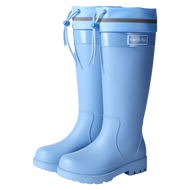 Waterproof Water Shoes High Tube PVC Rain Shoes Simple Middle Heel Women Rain Boots Outdoor