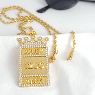 Hypebest Hiphop Necklace Gold MONEYMAN Men Gold Necklace