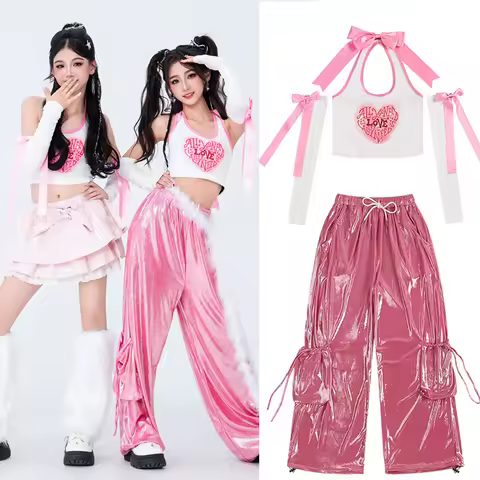 2025 Girl's Hip Hop Dance Costume Girl's K-pop Jazz Dance Stage Outfit Fashion Show Stage Clothes Cr