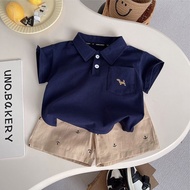Baby Boy Clothes Handsome 2025 Short-Sleeved Children's Two-Piece Suit Baby Boy Clothes POLO Suit Ki