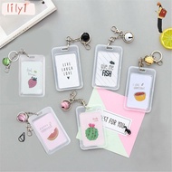LILY Keyring Chain Pouch Card Pocket Plastic Id Credit Card Holder