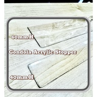GONDOLA SHELVE ACRYLIC STOPPER 880MML / 1180MM L