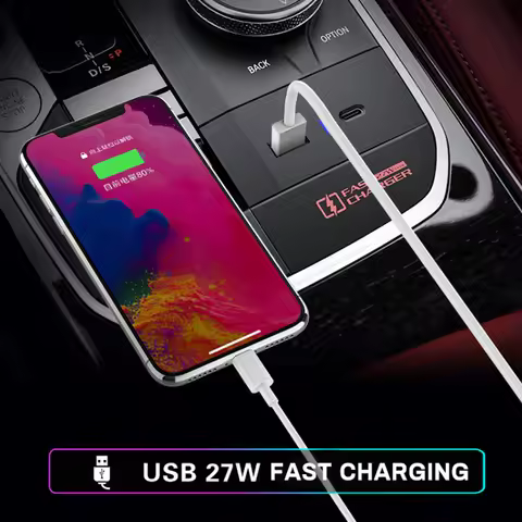 Phone Charge Holder 27W Car USB type-c charger For BMW G42 G20 G21 G22 G23 G26 G28 I3 I4 M2 M3 M4 3