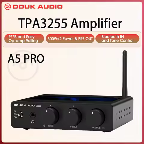 Douk Audio A5 PRO TPA3255 Bluetooth Receiver Digital Amplifier HiFi Class D Amp Stereo Audio Amplifi
