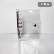 透明PVC活頁夾A5A6 手帳本封皮 活頁本收納替芯 簡約文具- A6六孔網格替芯 均碼