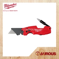 MILWAUKEE PRESS &amp; FLIP FASTBACK 6 IN 1 FOLDING UTILITY KNIFE WITH SCREWDRIVER (48-22-1505)