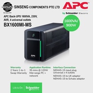 APC UPS BX1600MI-MS 1600 Back-Ups 1600VA, 230V, AVR, 4 universal Outlets, For:Router, PC, IP Camera,