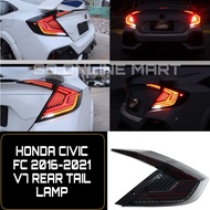 HONDA CIVIC FC 2016-2022 LED SEQUENTIAL SIGNAL WELCOME LIGHT SMOKE TAILLAMP V7 LAMPU BELAKANG CIVIC 