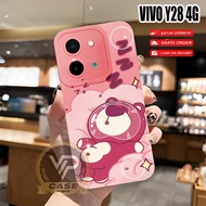 Latest Vivo Y28 4G Softcase 2024 Flexible Rubber Material LOTSO PINK Motif (BK157) Vivo Y28 4G 2024 