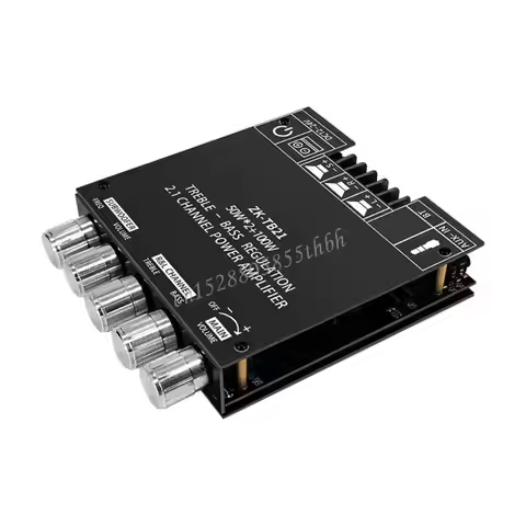 ZK TB21 2.1 Channel BT5.0 Digital Power Amplifier Modulewith TPA3116D2 Chip AUX Inputs 50Wx2+100W Su