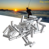 Mar Fishing Line Connectors Crimp Sleeve Aluminum Single Barrels Crimp Sleeve Set