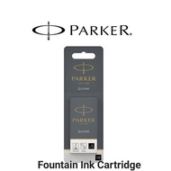 Parker Quink Fountain Pen Ink Cartridges - Black / Fountain Pen Ink Refill [1 Pack of 5] - Black (ORIGINAL)