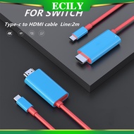 ECILY PD100W Type-c Transfer Cable USB3.1 Same Screen Cable 4K HDMI-Compatible Cable Switch /Oled PC TV HD Projection Fast Charging Cable Switch Mobile Phone Tablet