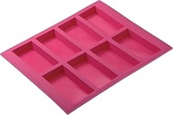 CASUAL PRODUCT Surel Nouveau Finance, 8 Cavities, Pink, Silicone Rubber, Baked Mold, Cake Mold, Cand