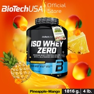 Biotech USA Iso Whey Zero Pieapple mango Flavor (ไอโซเวย์ โปรตีนเวย์ไอโซเลท รสสัปปะรด- มะม่วง)