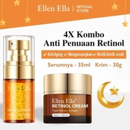 Neww [Bpom] Ellen Ella Anti Aging Malam Set 4X Retinol Serum Wajah