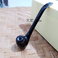 pipa rokok lengkung bahan full tanduk asli / once rokok tanduk