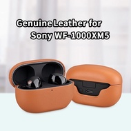 Genuine Leather Sony WF-1000XM5 Bluetooth Headset Protective Case Drop-Resistant Earphone Case