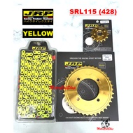 Rantai JRP (YELLOW) Sprocket JRP (GOLD 428) Set Yamaha SRL115-Fi JRP Thailand