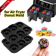 Acuan Silikon Donat 6 Lubang untuk Air Fryer Serasi dengan Ninja AF400EU AF451EU SL400EU AF500DE dan