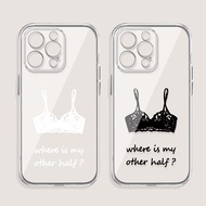 Lace underwear Transparent shell Phone Case for Redmi 12C 13C 14C 4G 12 5G 13 10 9 8 8A 9A 10A 9C 9T