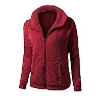 Women's Fleece Jacket with Hood/Without Hood, Warm Plush Jacket, Teddy Jacket, Winter Coat, Plain Winter Jacket, Comfortable